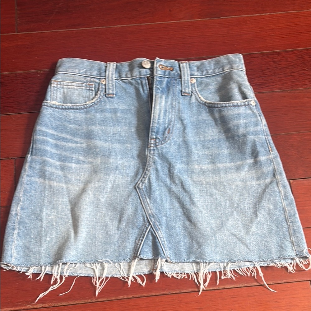 Madewell Light Blue Denim Mini Skirt
